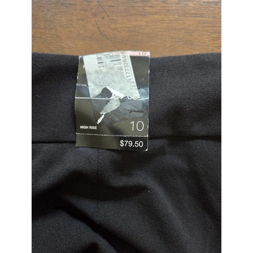 NWT INC 10 High Rise Side Zip Black Pants 127705 - Picture 3 of 5